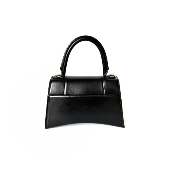 Balenciaga Hourglass Top Handle Bag in Shiny Calfskin